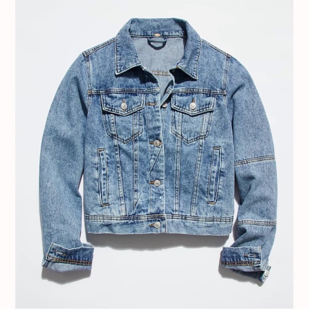 Free People Rumors Denim Jacket Light Indigo size xs